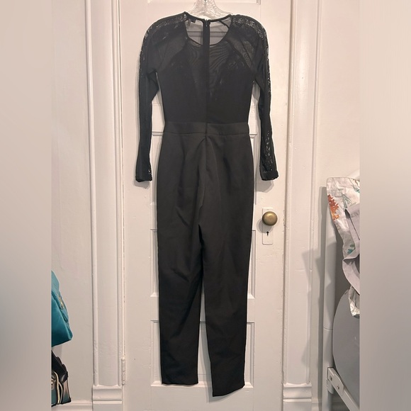 Long Sleeve Lace and Mesh Jumpsuit - Tobi - Size XS - Picture 2 of 12